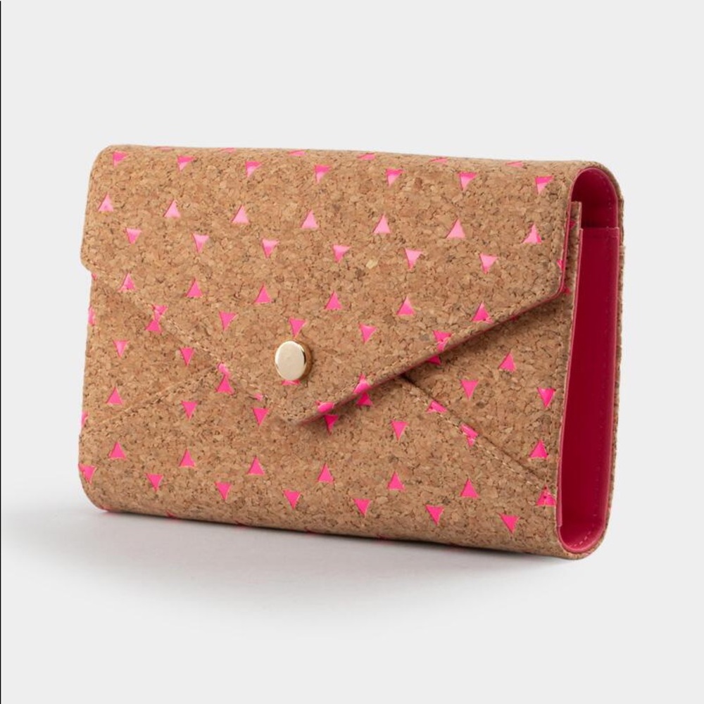 Francesca’s Trixi Cork Pink Envelope Wallet